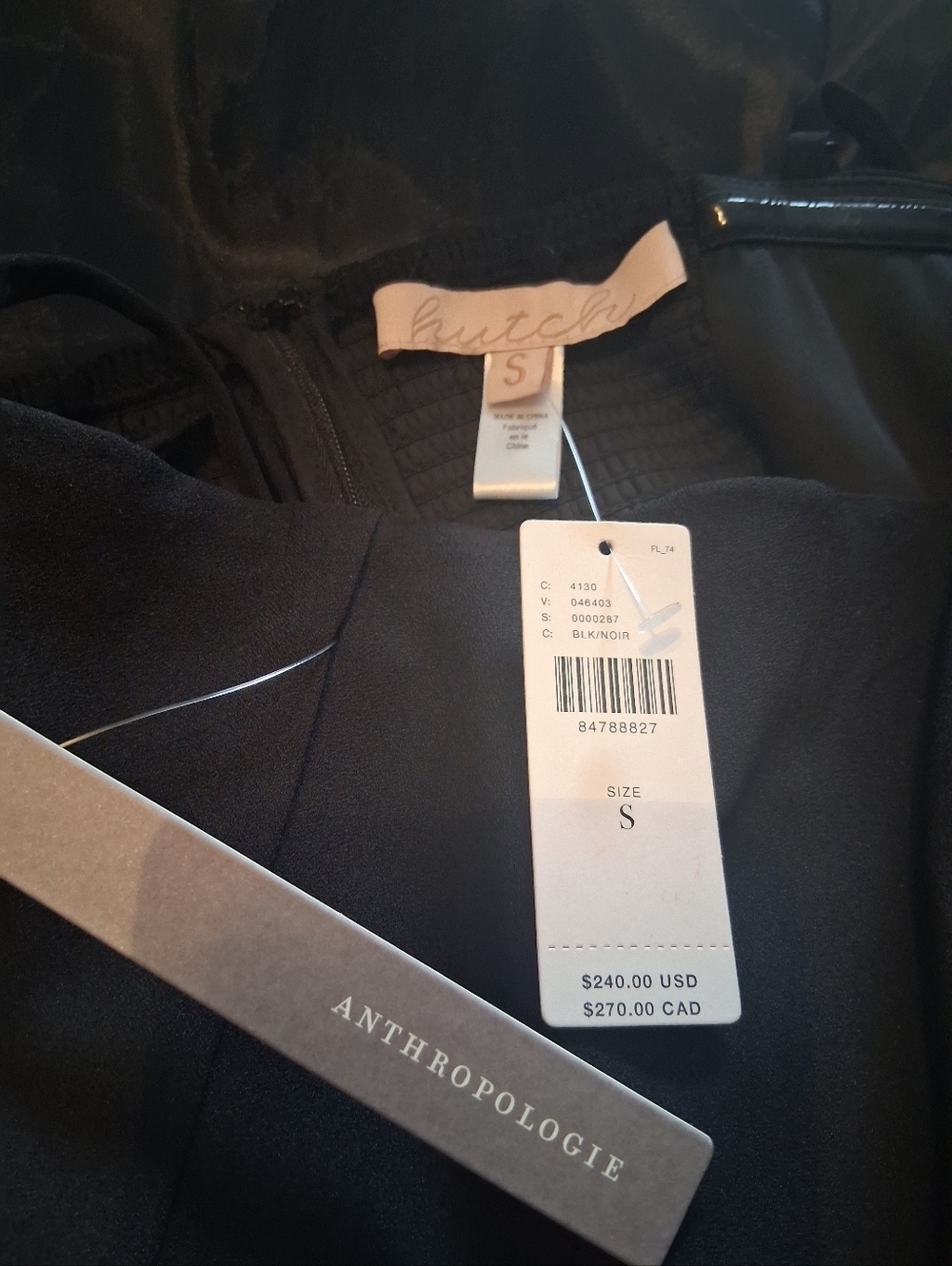 Anthropologie Hutch Black Cascading Ruffle Dress Size S - Picture 12 of 13